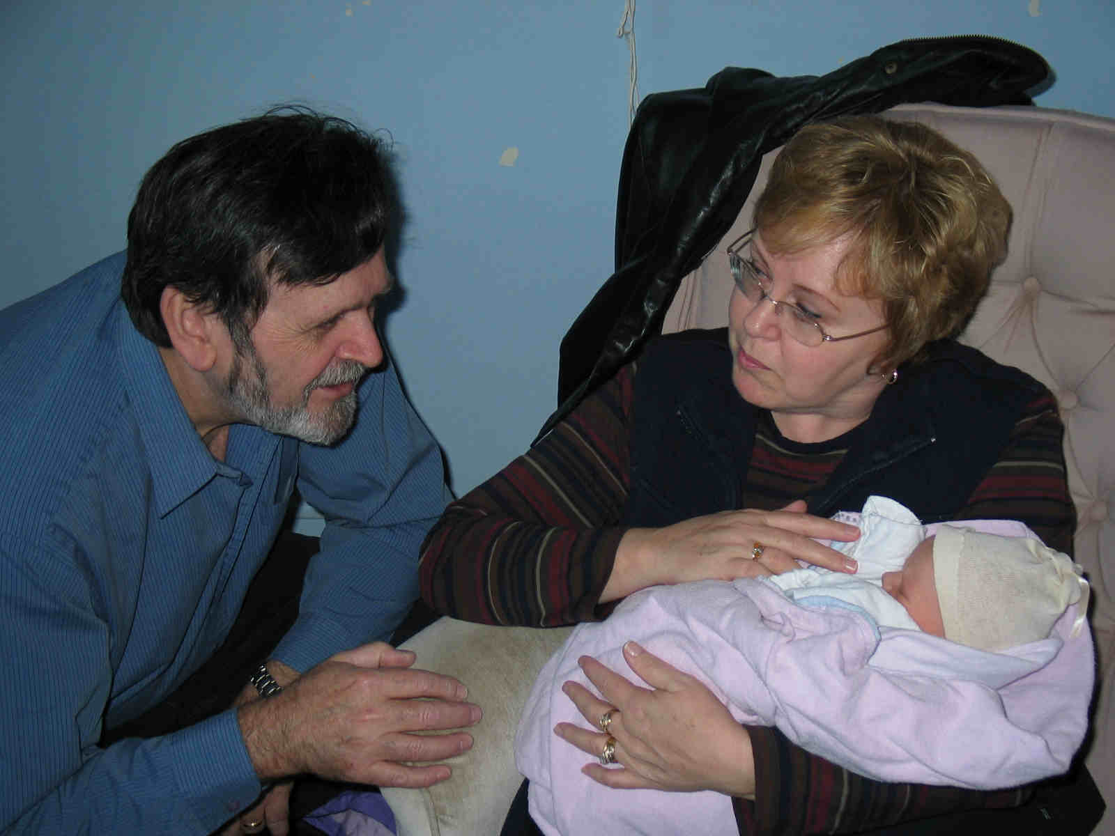 Grandpa & Grandma with Olivia