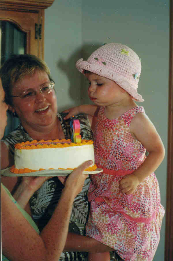 And she blows all the candles (1) out at one time! So, she gets her wish.