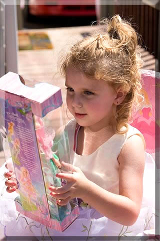 Her favourite- a Fairytopia Barbie from Aunt Raemie