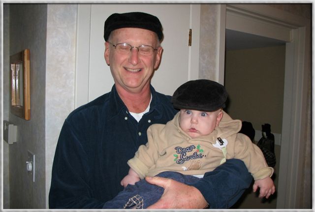 Hey Grandpa! That's my hat!