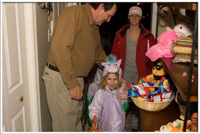 Ashlynn is sure excited about halloween- She likes to hand out the candy